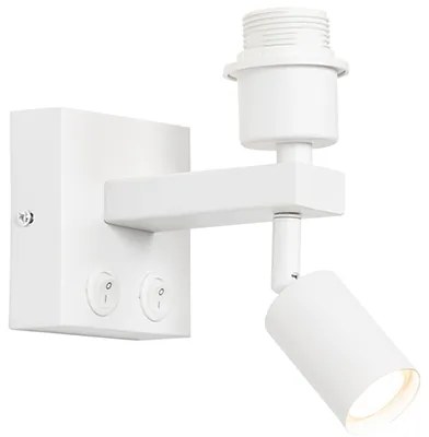 Lampa de perete moderna alba cu lampa de citit - Brescia