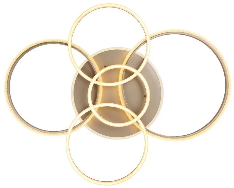 Plafoniera LED metal sampanie cristale acrilice LORELEI