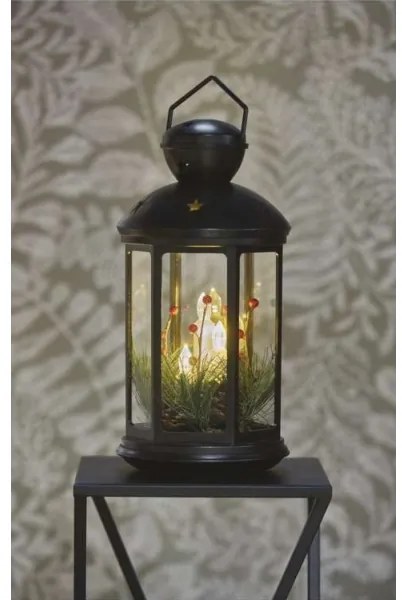 Decorațiune LED de Crăciun 1xLED/3xAAA neagră