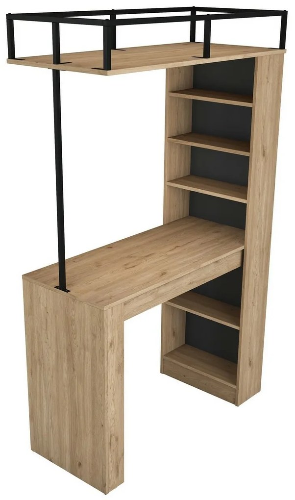 Masă de bar Jana Walnut and Black