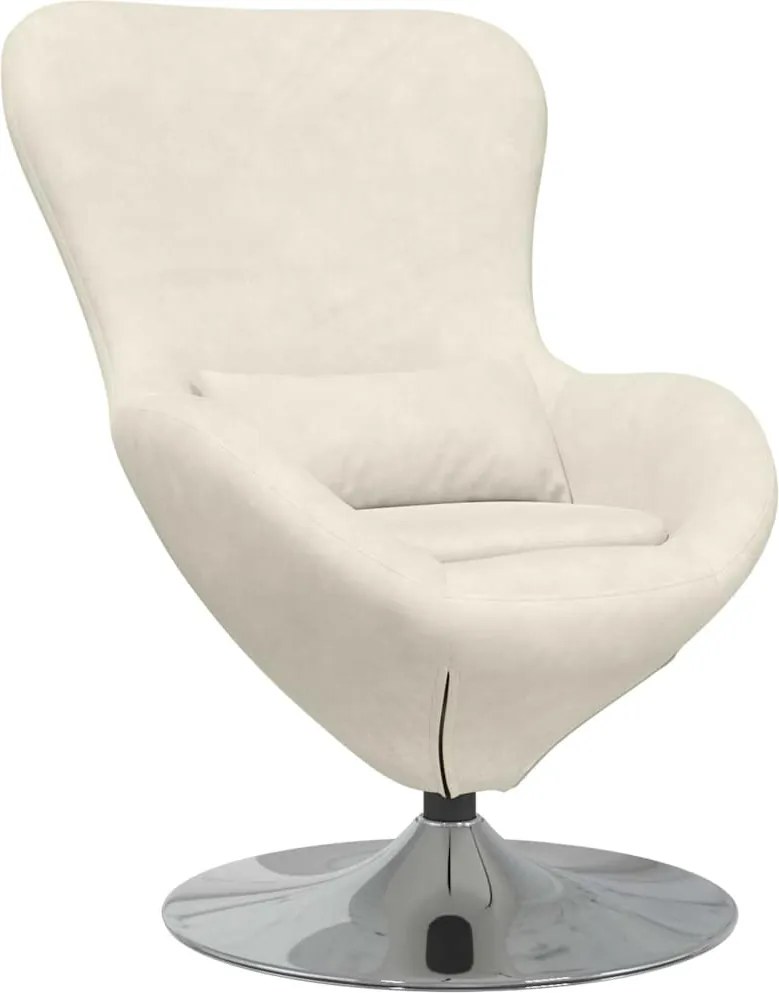 vidaXL Fotoliu ou Crem Catifea