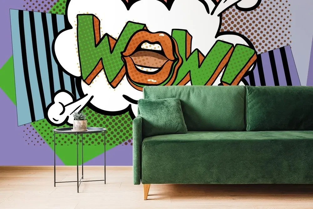 Tapet pop art mov elegant - WOW!