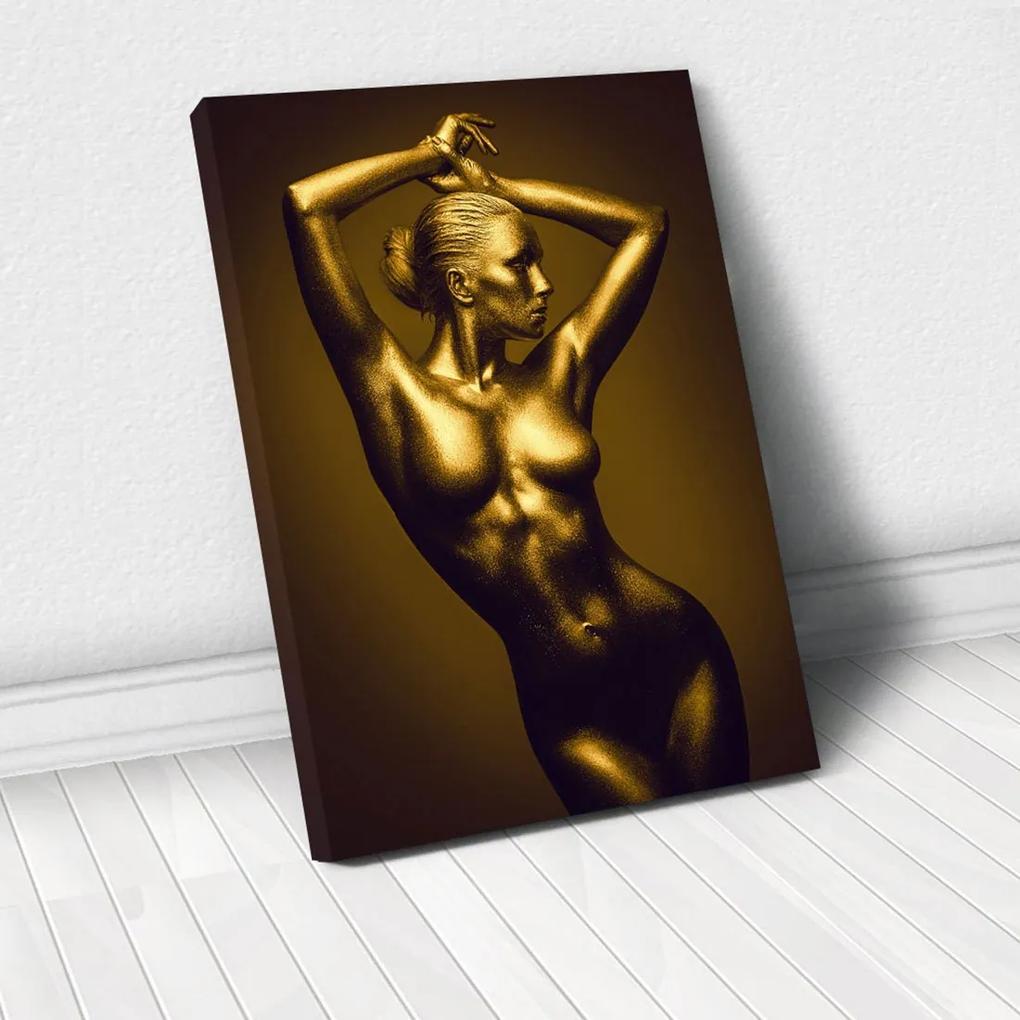 Tablou Canvas - Golden Nude Pose 5 70 x 105 cm
