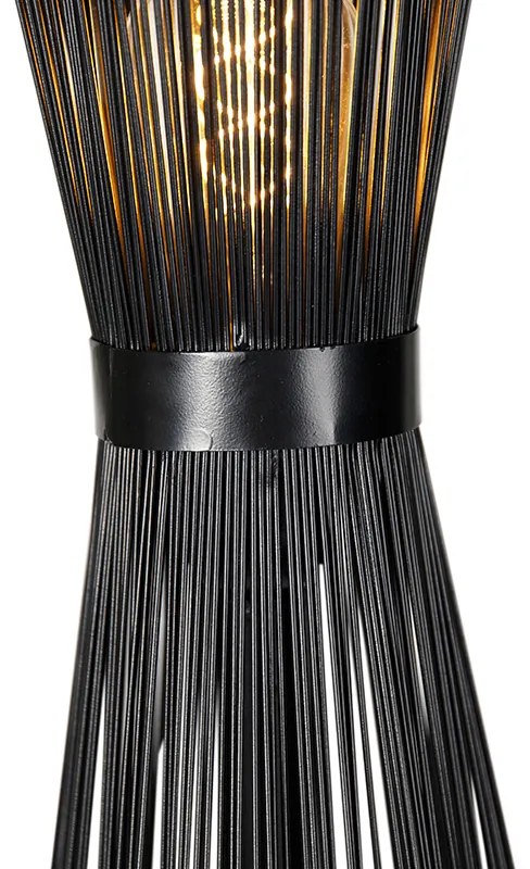 Lampa de podea Art Deco neagra - Broom