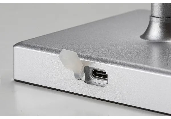 Lampă LED reîncărcabilă dimabilă de masă Rabalux 76013 TAENA 4W/3,7V IP44 argintiu