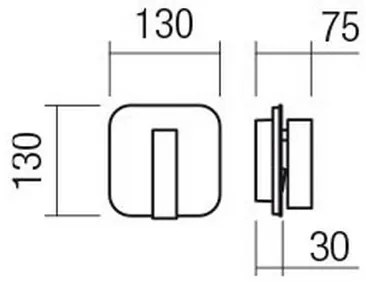 Redo 01-1492 - Aplică LED de perete QUDA, LED/6W/230V + LED/3W, CRI 90, negru