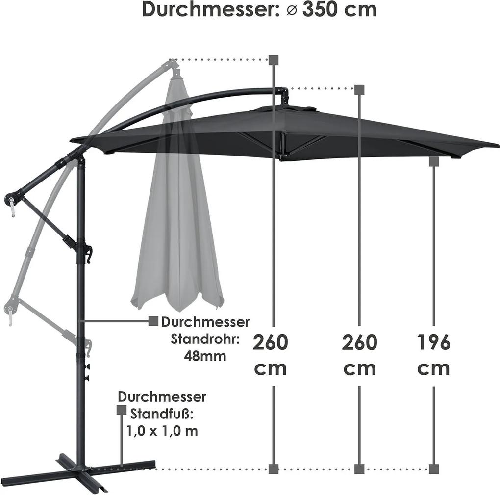 Umbrelã "Brazilia" 3,5 m, cu deschidere si suport gri