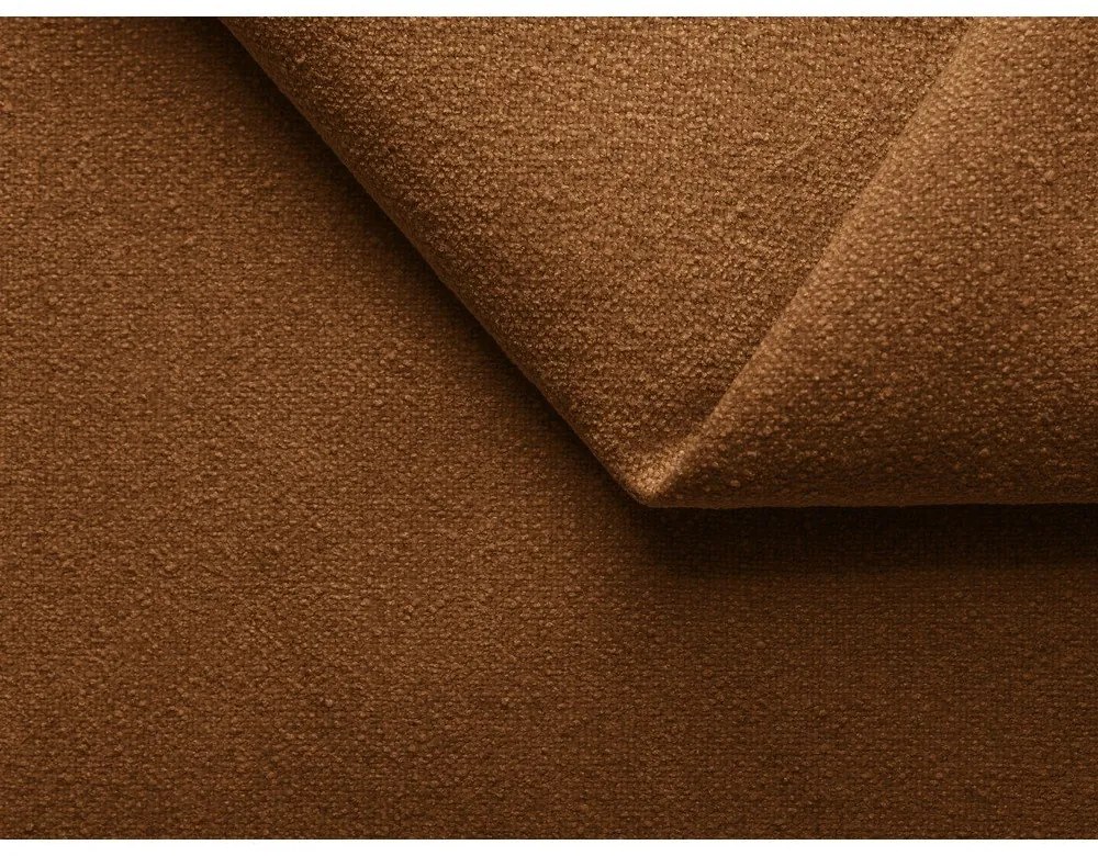 Pat matrimonial teracotă tapițat cu spațiu de depozitare cu somieră 180x200 cm Kiana – Makamii