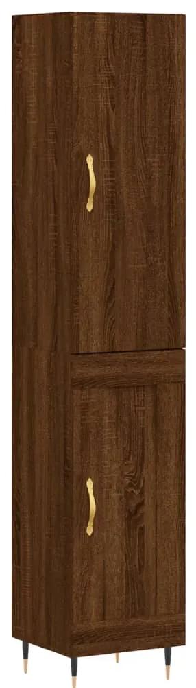 3199096 vidaXL Dulap înalt, stejar maro, 34,5x34x180 cm, lemn prelucrat