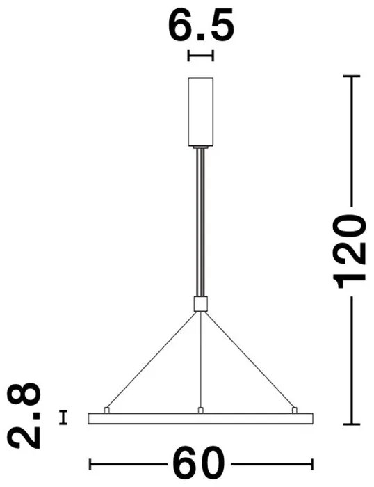 Sistem circular magnetic-decorativ DION D-60cm, negru NVL-9028921