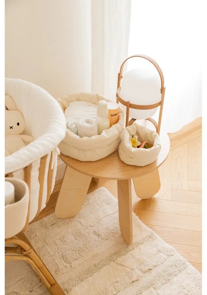 Cutii de depozitare pentru copii crem 2 buc. din material textil ø 30x20 cm Bambie Natural – Lorena Canals