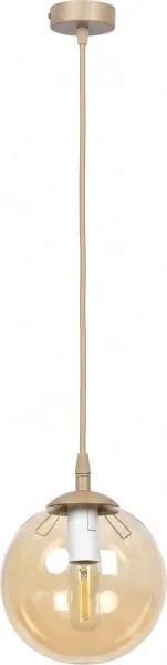 Lustră pe cablu COSMO 1xE14/10W/230V Ø 14 cm bej/bej fumuriu