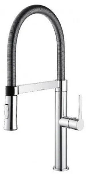 Baterie de chiuvetă cu arc și cap extractibil