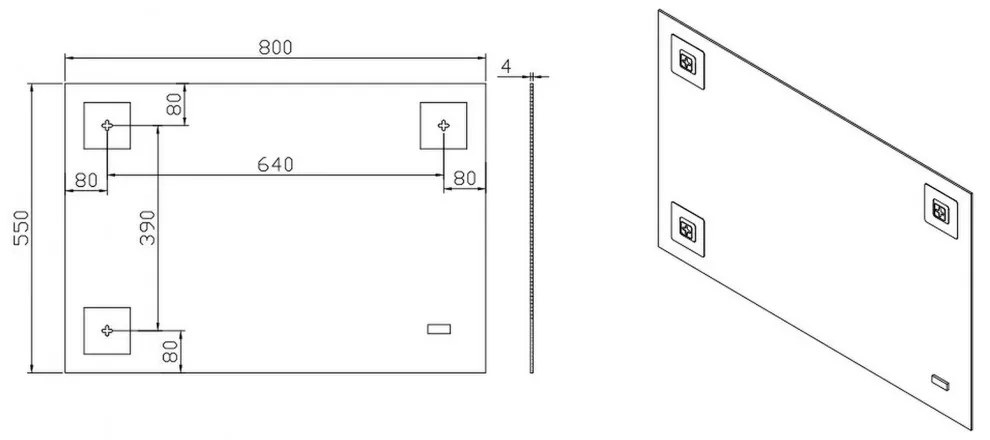 Ginger 80 oglindă de perete