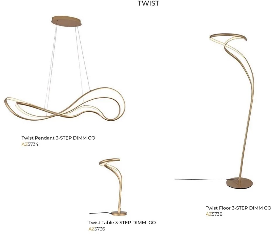 Lampadar/Lampa de podea LED TWIST 3-STEP DIMM GO