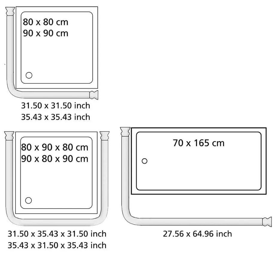 Suport universal pe colț pentru perdea duș Wenko, ø 2 cm, alb
