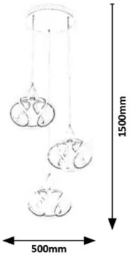Lustră LED pe cablu Rabalux 5771 PALMIRA LED/50W/230V