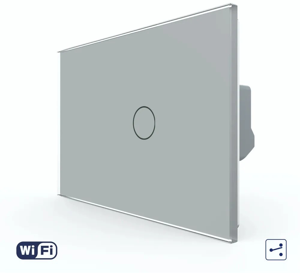 Intrerupator Simplu Cap Scara / Cruce Wi-Fi cu Touch LIVOLO, standard italian – Serie Noua