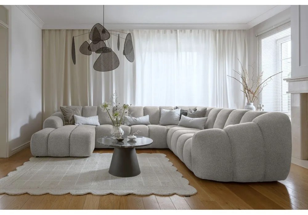 Colțar gri deschis (cu colț pe partea dreaptă/în formă de "U") Shell – Miuform