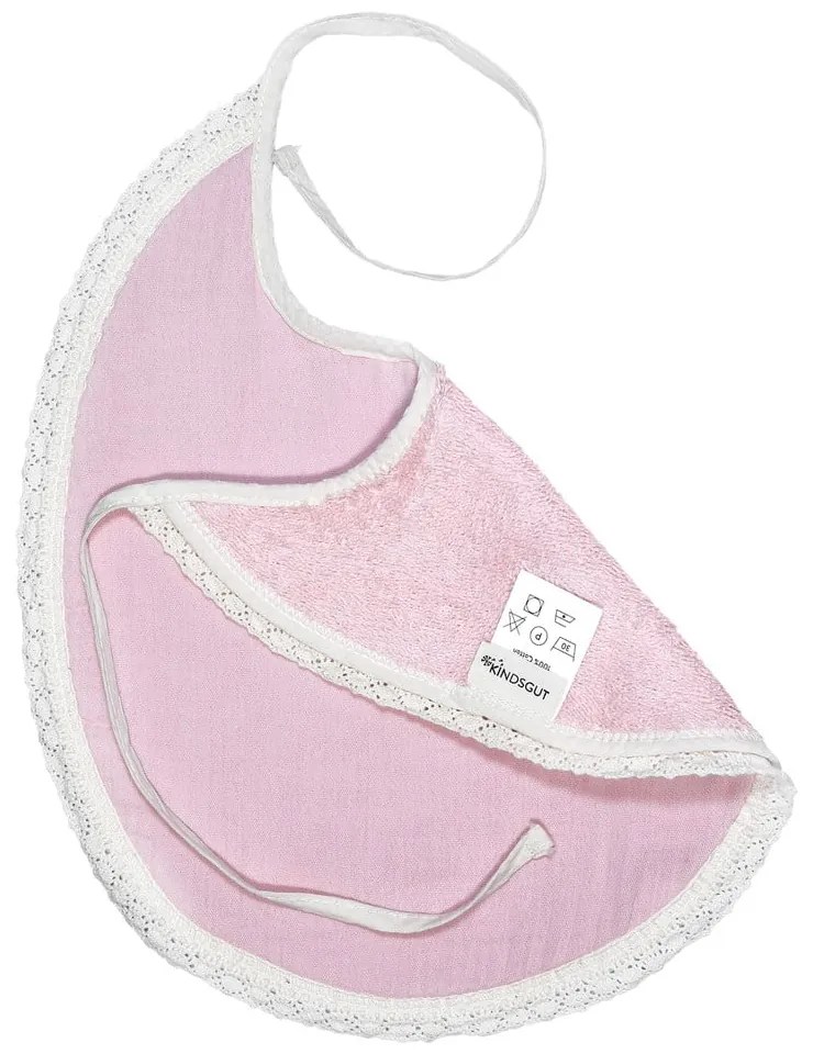 Bavețică din muselină Kindsgut Paris, roz