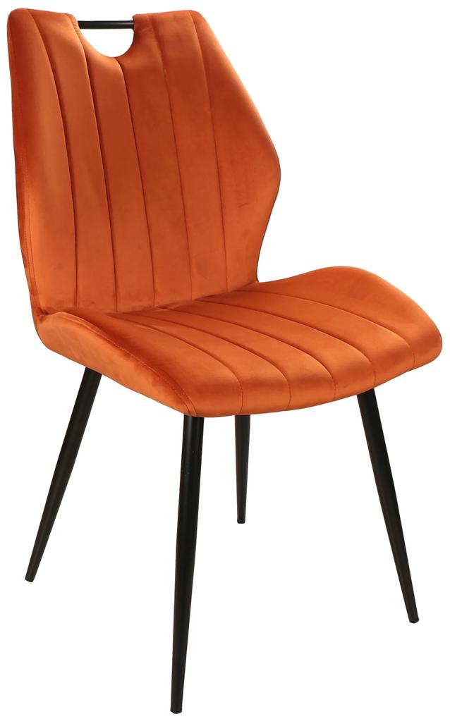 Scaun ARCO scorțișoarã (portocaliu / maro) (țesaturã Bluvel 4215) - modern, tapițat, pentru camera de zi / sufragerie