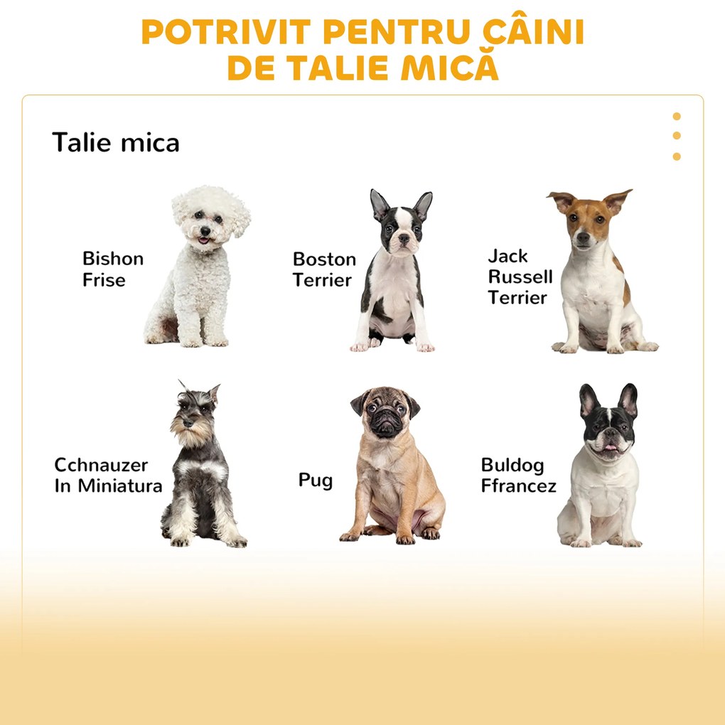 PawHut Cusca Lemn pentru Caini Casuta cu Pernă Confortabilă Gri și Alb | Aosom Romania