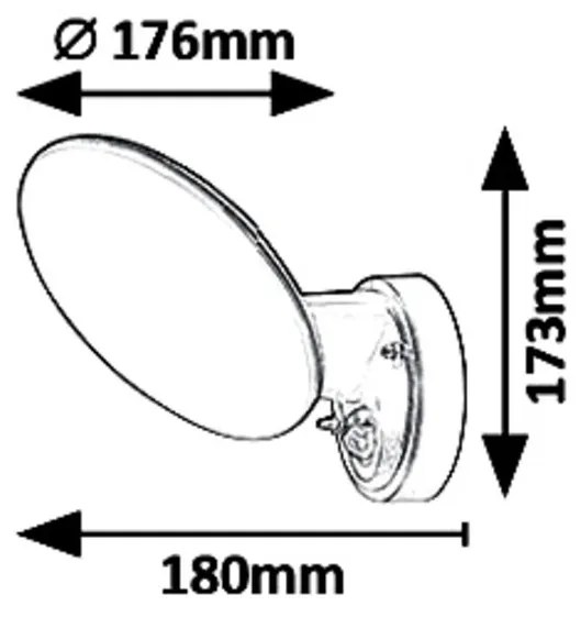 Aplica LED pentru iluminat exterior cu senzor de miscare IP54 Varna 8135 RX
