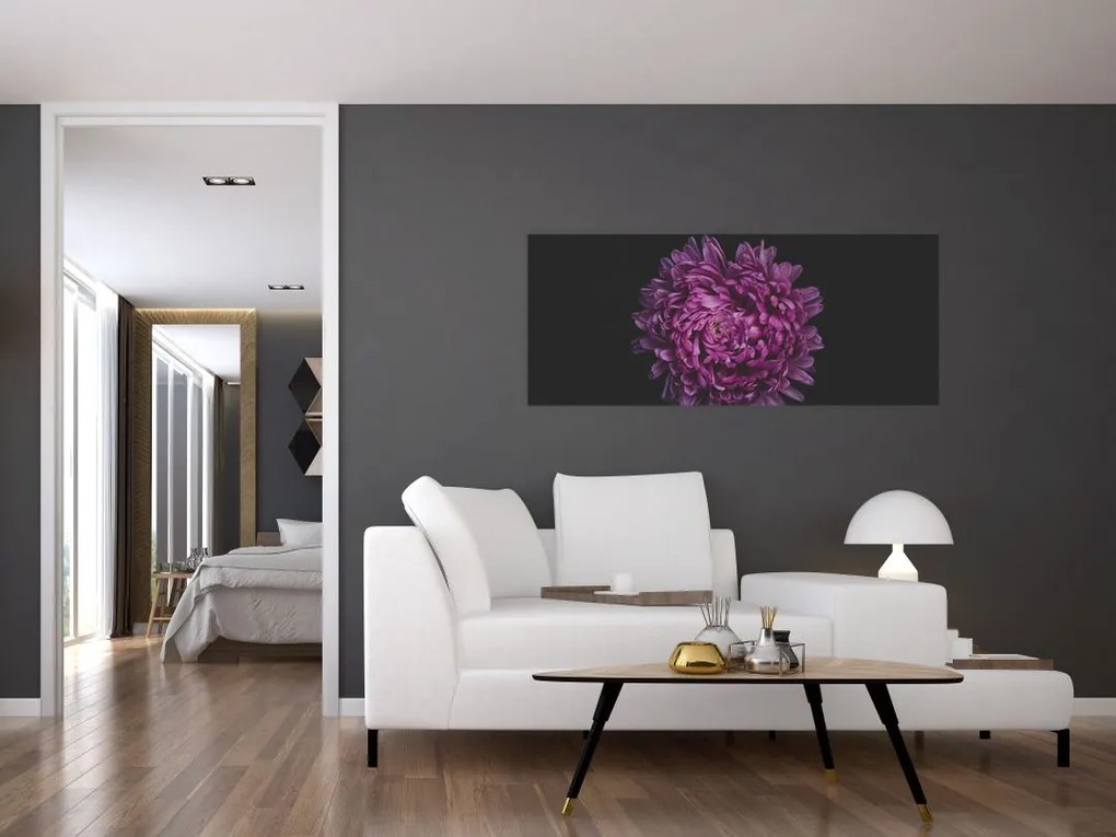 Tablou cu floare violetă (120x50 cm)