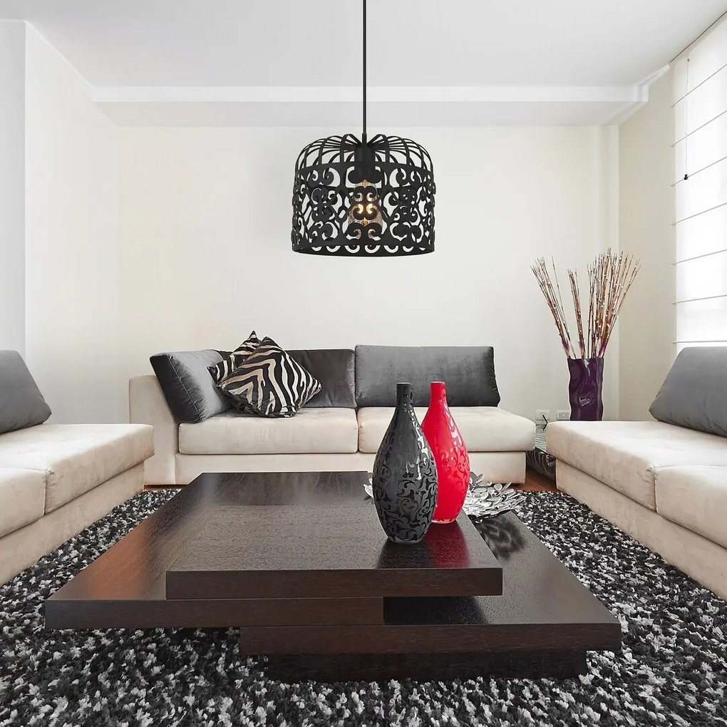 Pendul design clasic ALESSANDRA negru mat 2156 RX
