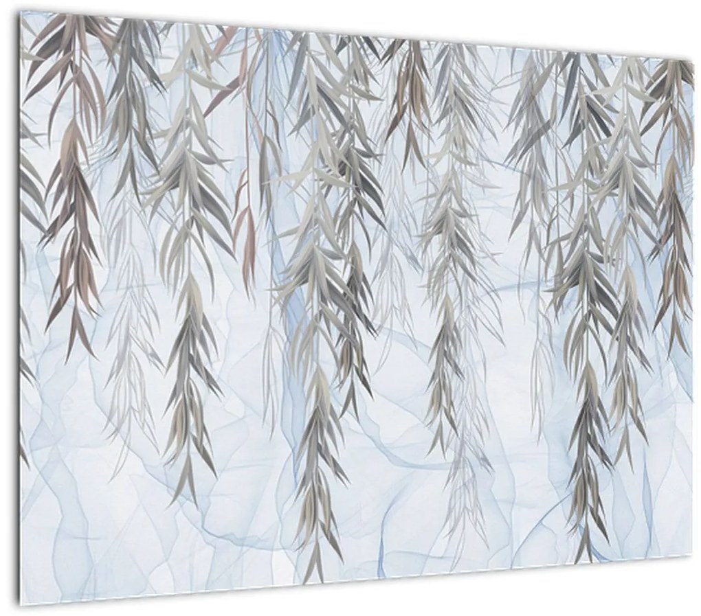 Tablou - Crenguțe de salcie fundal albastru (70x50 cm)