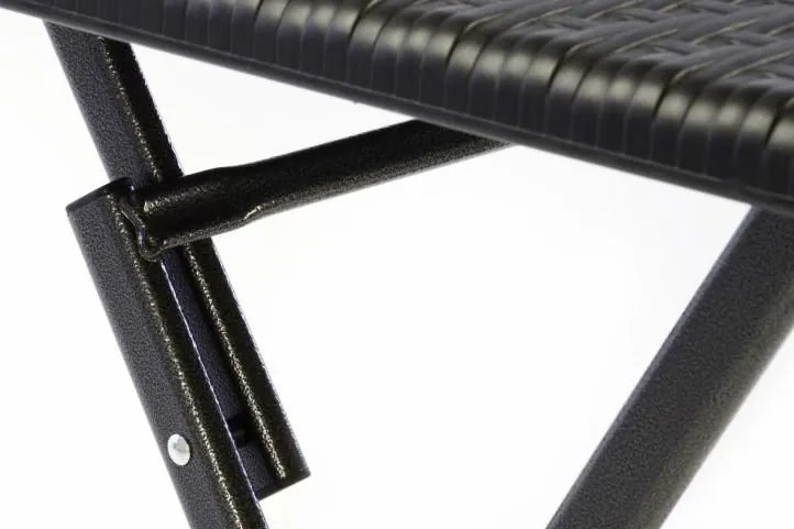 Masa de gradina rabatabila cu aspect de ratan 75x61x61 cm