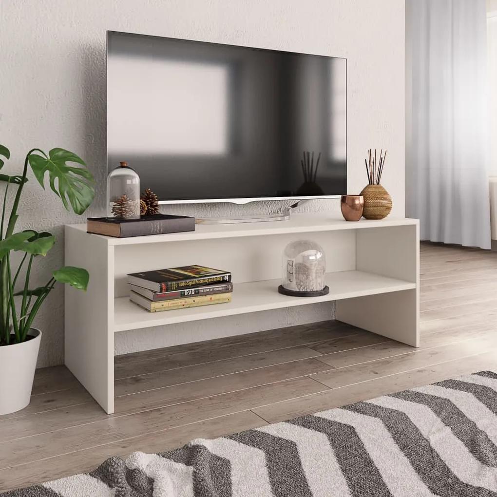 800045 vidaXL Comodă TV, alb, 100 x 40 x 40 cm, PAL
