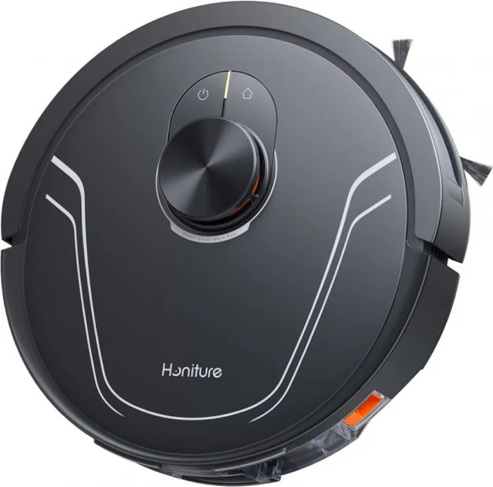 Aspirator robot Honiture V8 Pro CRV549, 5000 Pa, 290 ml, 180 min, Curatare uscata/umeda, 3 viteze, Moduri automate, Zone, Comanda vocala, Honysmart, Negru