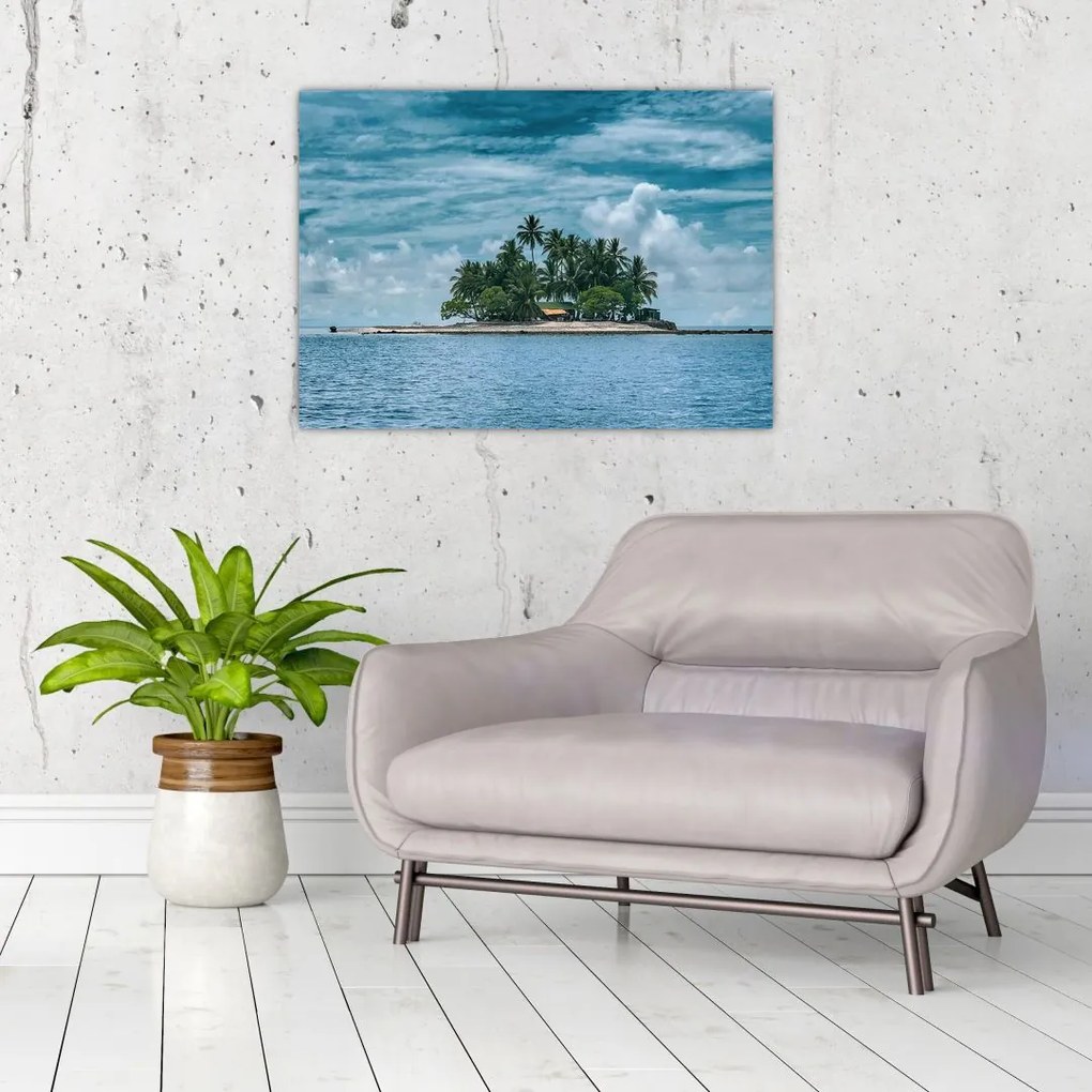 Tablou insula în mare (70x50 cm)