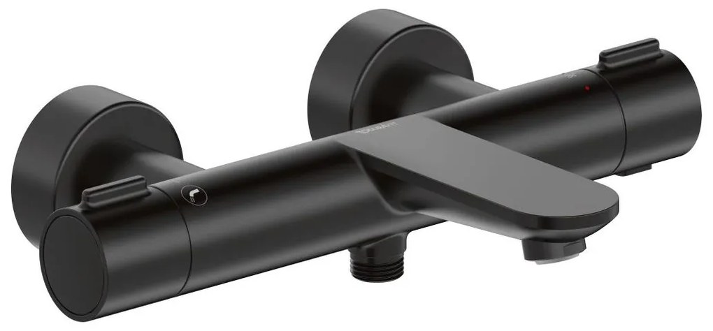 Duravit Wave baterie cada-dus perete cu termostat negru WA5220000046