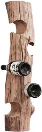 Suport de sticle din lemn de tec reciclat "Wild Wine "
