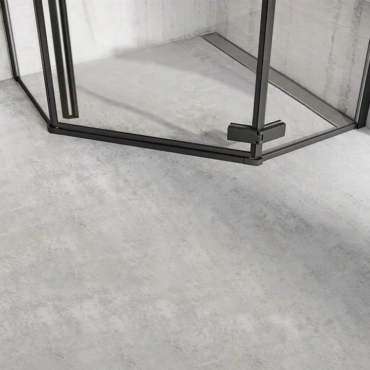 Cabina de dus Diamond negru mat 90x90 cm