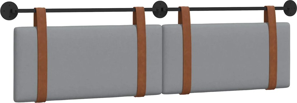 vidaXL Cap de pat suspendat Gri deschis 170 x 55 x 5 cm PU antic