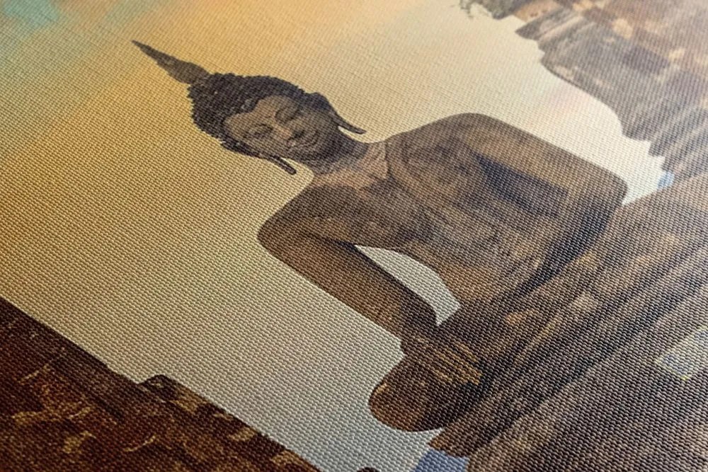 Tablou statuia lui Budha în parcul Sukhthai