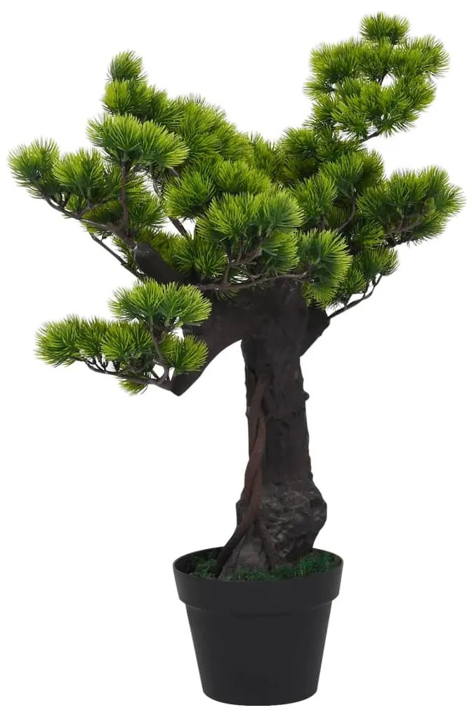 Bonsai pinus artificial cu ghiveci, verde, 70 cm