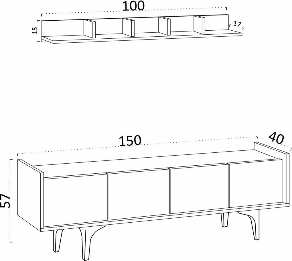 Măsuță TV Cursa Sapphire Oak