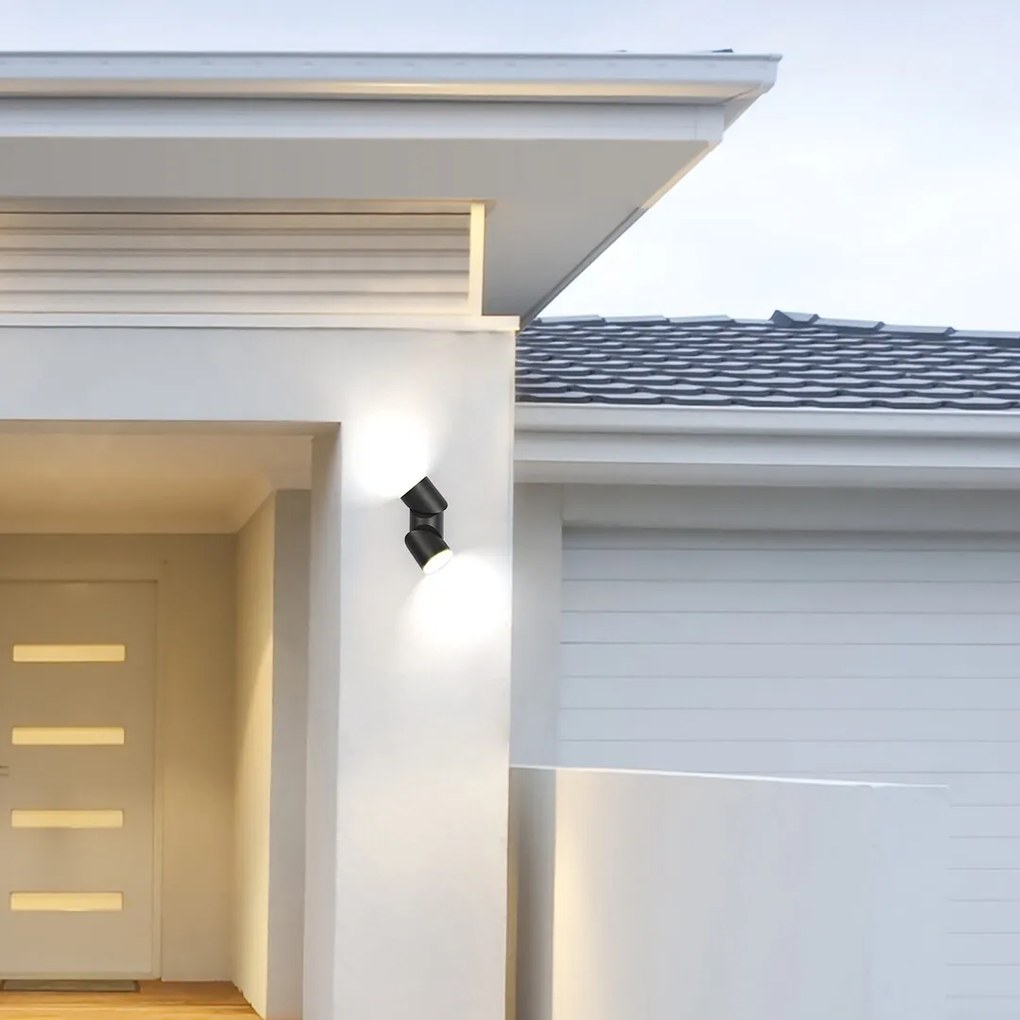 Aplica LED de exterior moderna tip spot ambiental IP65 Belfast