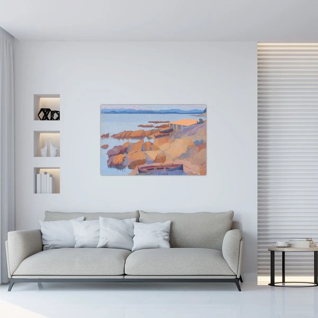 Tablou - Henri Edmond Cross, Calanque des Antibois, reproducere (90x60 cm)