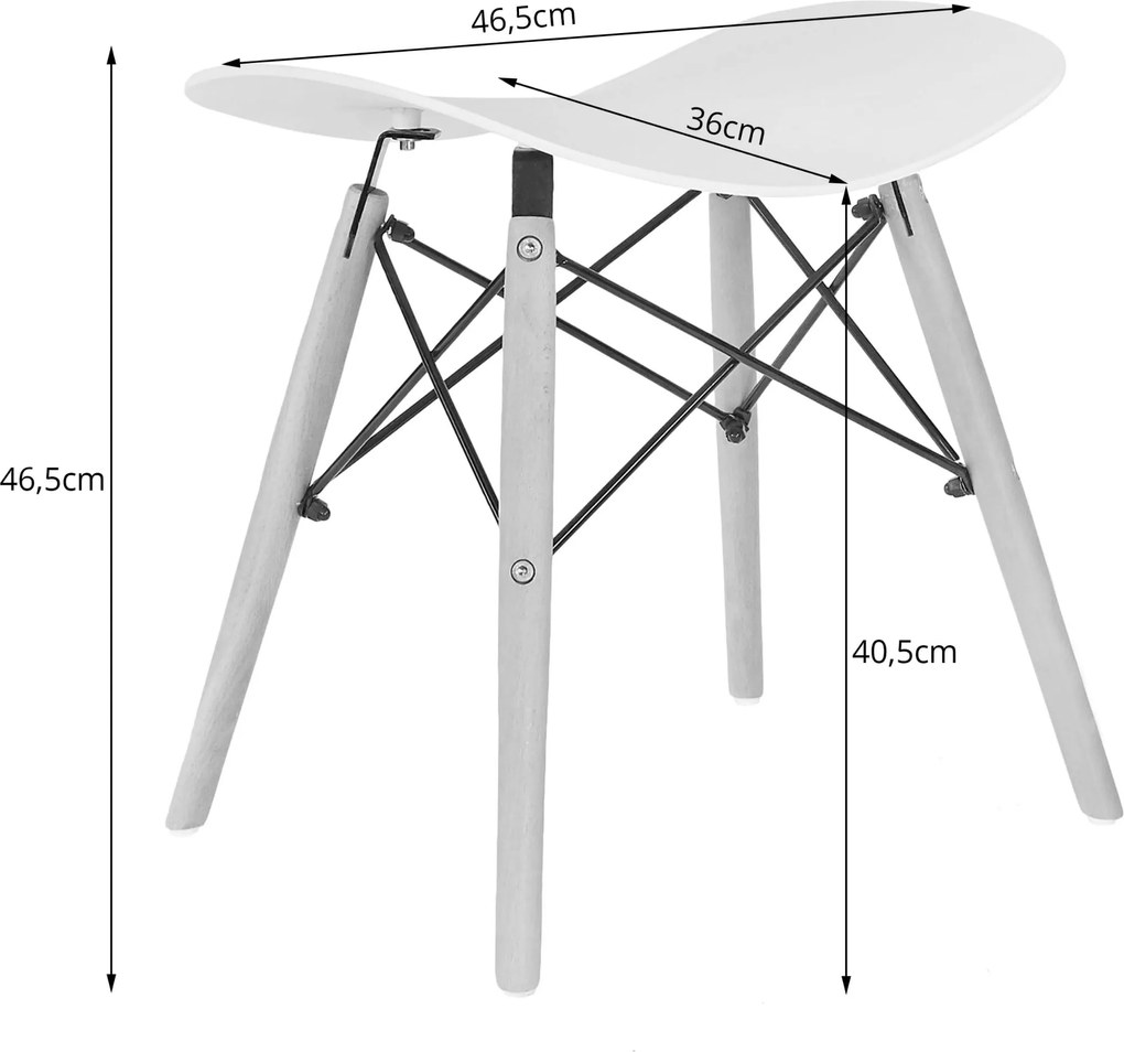 PROMOTIE Taburet alb KORFU II. calitate secundara