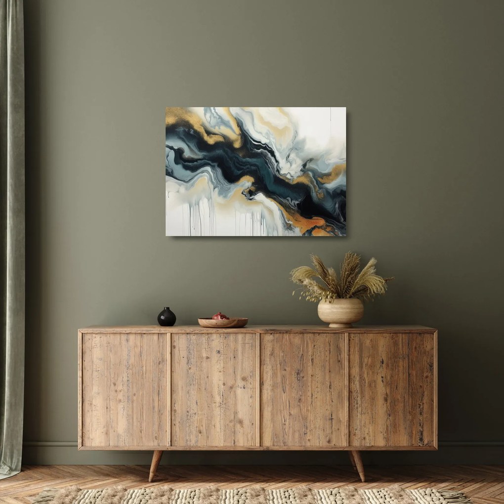 Tablou pe sticlă - Desen marmorat (70x50 cm)