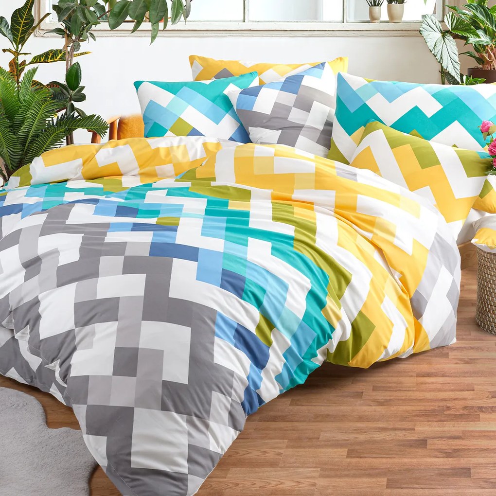 Lenjerie de pat din bumbac 4Home Chevron, 140 x 200 cm, 70 x 90 cm