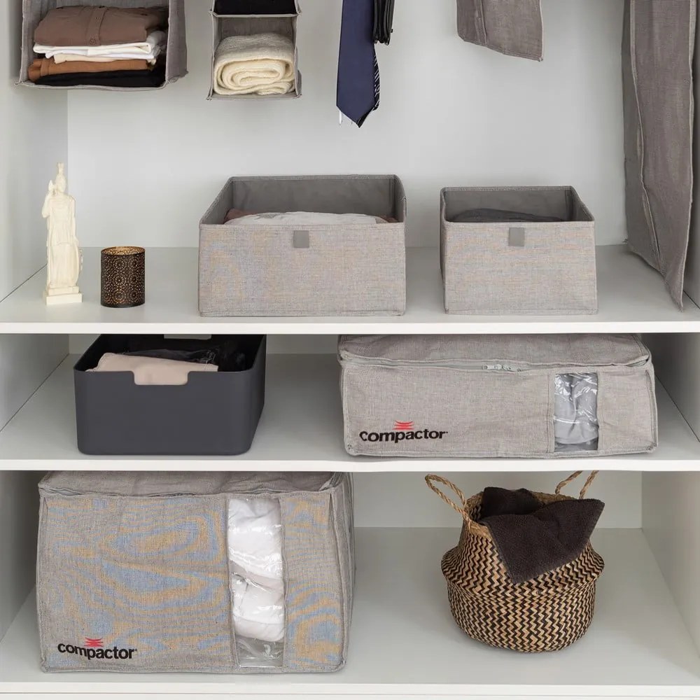 Cutie de depozitare cu vacuum Compactor Oxford, 145 l, gri