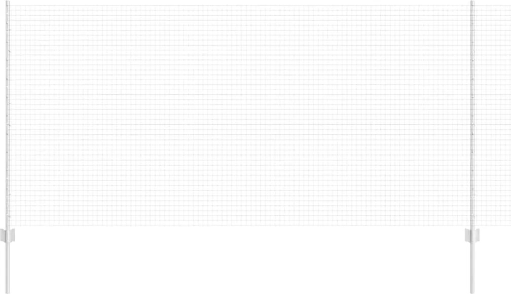 vidaXL Gard cu Stâlp Argintiu 1,2 x 25 m Oțel