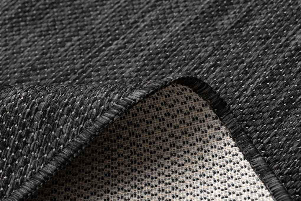 Covor SISAL SION cerc A5165A Melanj țesute plate negru