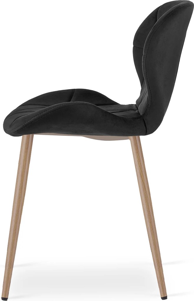 Scaun de masa MANGO VELVET, neagra